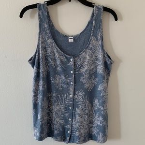 Old Navy blue and white tank top